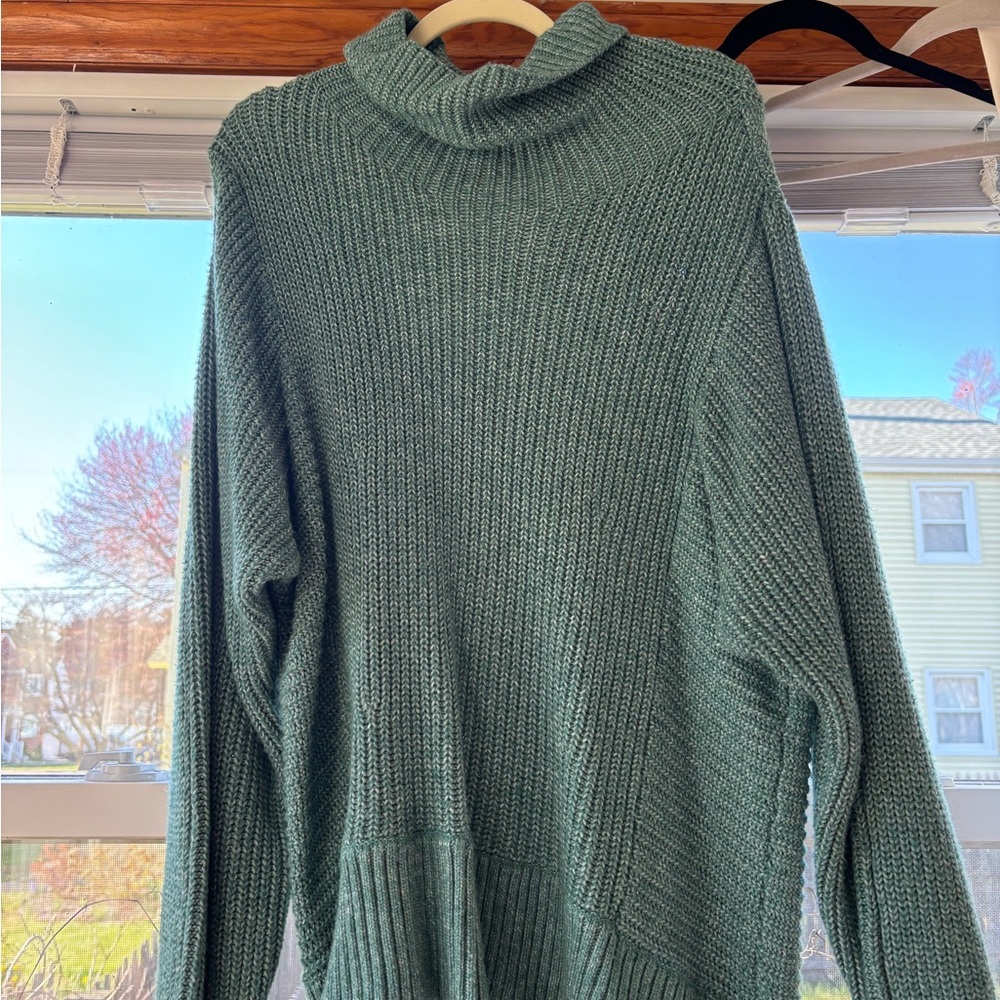 Green Turtleneck Sweater